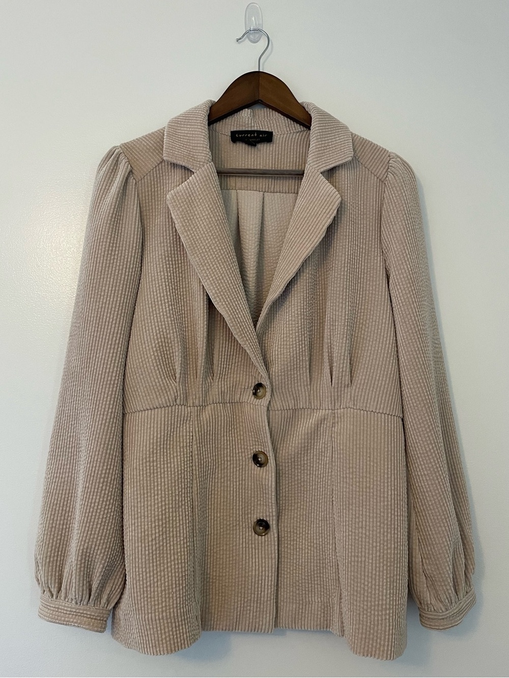 Anthropologie Current Air Courtney Feminine Soft Ribbed Corduroy Blazer - Picture 1 of 4